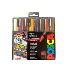 Posca Tusch PC-5M - (Deep Colours) - Æske Med 8 Stk. - Spartler Og Maleknive