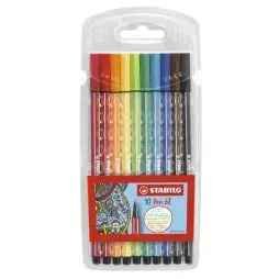 Stabilo Pen 68 - Pakke med 10 stk. - Rammer Til Akvaral Og Tegninger