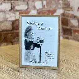 Fotoramme i fotoliste - Massiv eg - Væg Ure