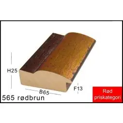 Fotoramme Nr.  565 Brun M/Guld Special Størrelse - Diverse Tilbehør