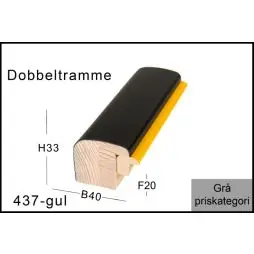Fotoramme Nr.  437 Gul Trendline Special Størrelse - Ink