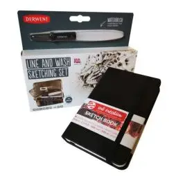 Startpakke mini sketchbog og line & wash blyanter - Startpakke Tegning