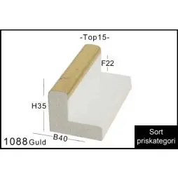 Rammeliste Nr. 1088 Guld - Luplamper