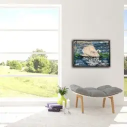 Hanne Fuglsang 70x50 Cm. (Sælges På Brugtmoms Ordningen) - Akrylmaling