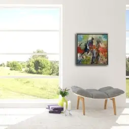 Vagn Frederiksen Vagn 60x60 Cm. (Sælges På Brugtmoms Ordningen) - Blokke/Papir/Canvas