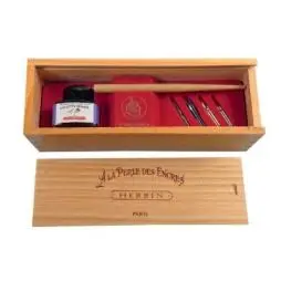 Herbin Callingraphy Gift Set Wooden Box - Calligraphy