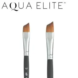 Princeton Aqua Elite Synthetic Short Handle Angle Shader - Ink