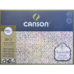 Aquarelle Canson Grain Torchon 20 ark 23x31 300g - Ophæng