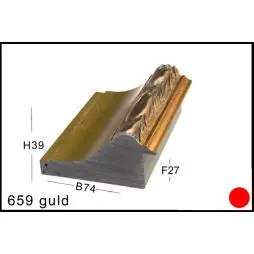 Spejl I Ramme Nr.  659 GULD - Guld