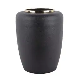 Vase Dex Large Jern Tekstureret Sort - H45 Cm - Skifterammer-Plakatrammer (alu)