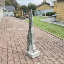 "Polargranit" Unika Søjle 109 Cm Høj - Porcelænsmaling