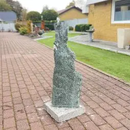 "Polargranit" Unika Søjle 112 Cm Høj - Exclusive Granit Skulpturer