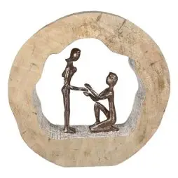 Sculpture, Couple motif, H. 28 cm - Passepartout