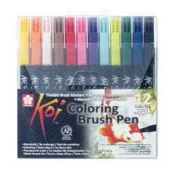 Koi Color Brush Set 12 - Brune