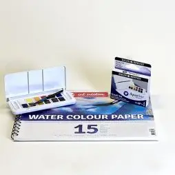 Startpakke - Aquafine watercolor + Akvarel papir - Møbler